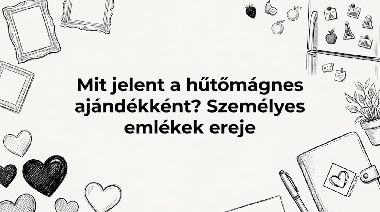 Egyedi, dekoratív hűtőmágnes – blogcímhez illő keretgrafika